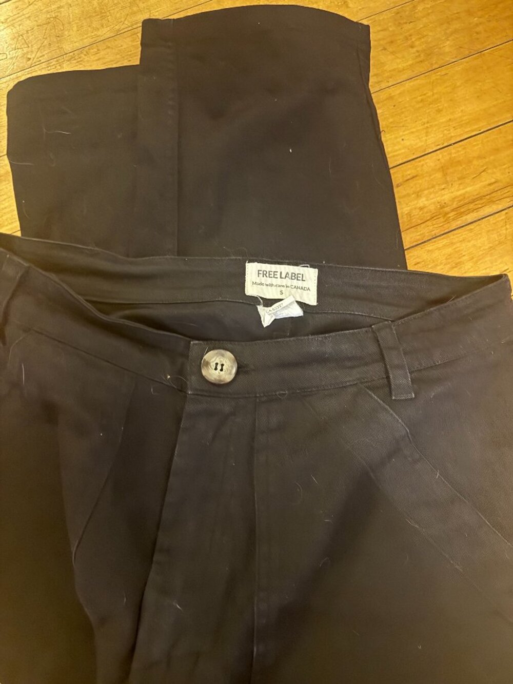 Free Label black cotton pants